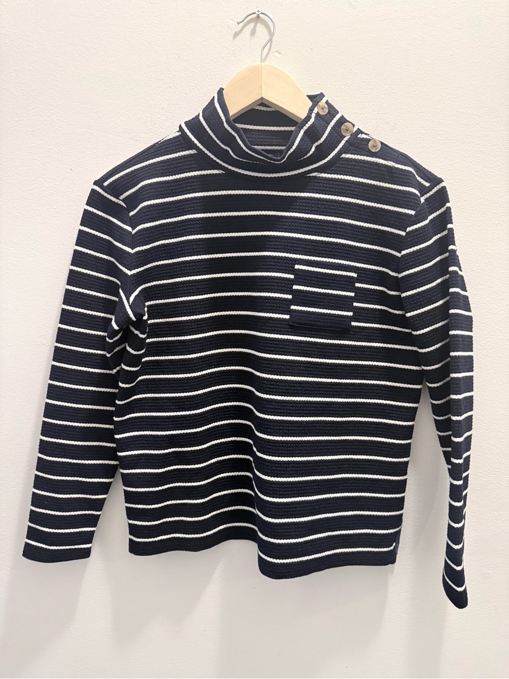 Talbots Button Mock Neck Pullover